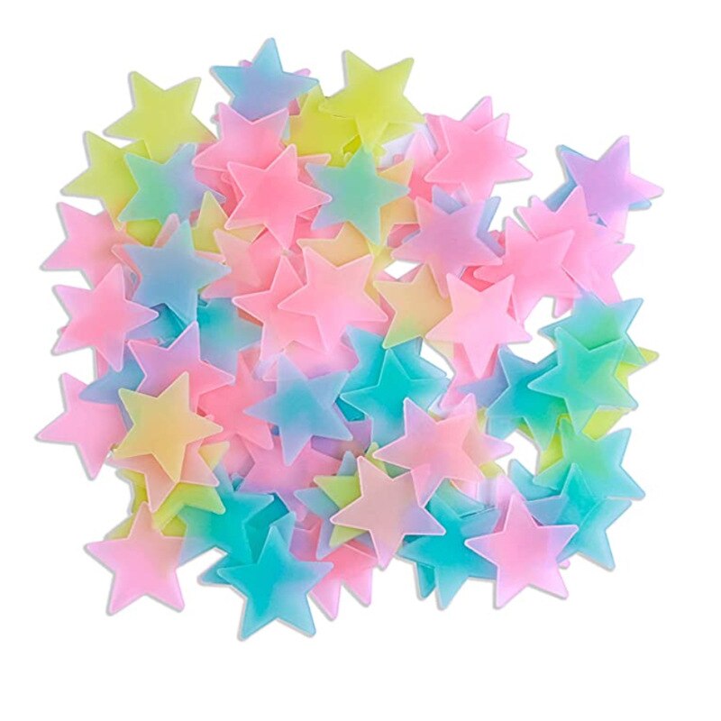 100pc 3D Glow Star Stickers