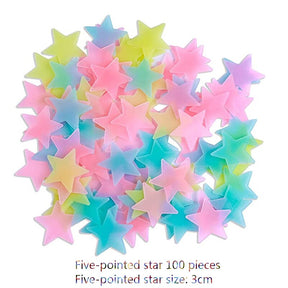 100pc 3D Glow Star Stickers