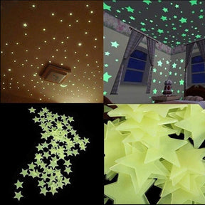 100pc 3D Glow Star Stickers