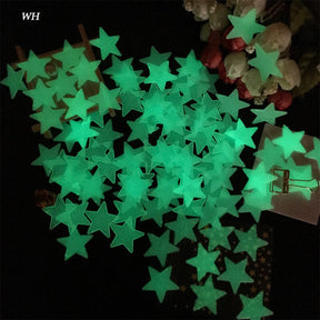 100pc 3D Glow Star Stickers