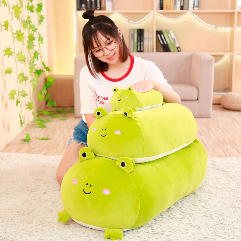 Frog Plush Pillow Round Plush Pillow Super Soft And Comfortable