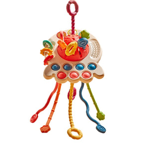 3 in 1 Pull String Teething Toy