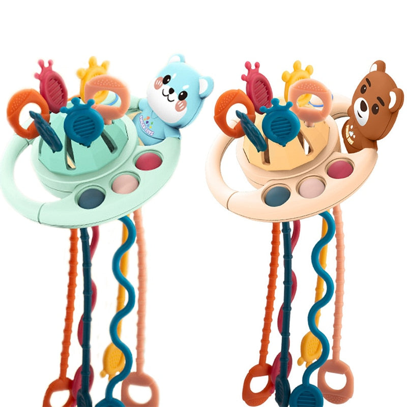 3 in 1 Pull String Teething Toy