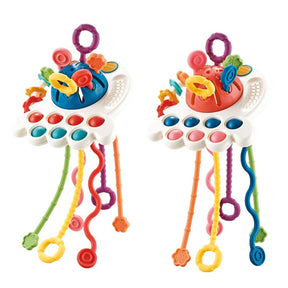 3 in 1 Pull String Teething Toy