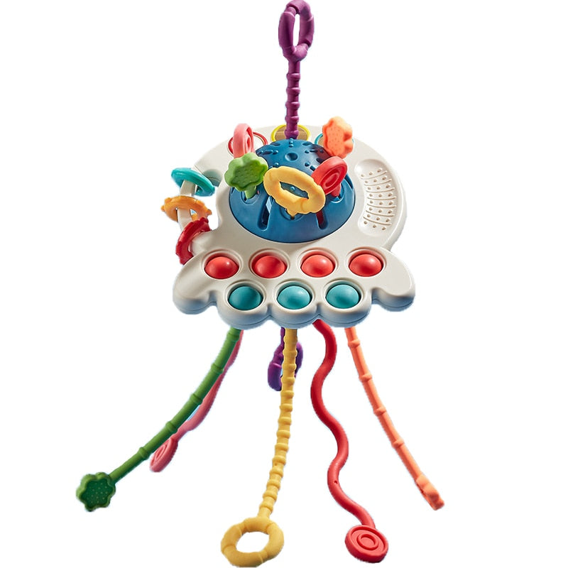 3 in 1 Pull String Teething Toy