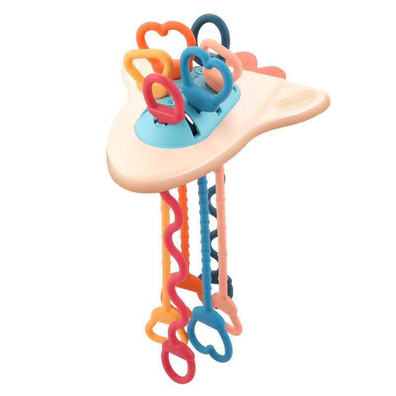 3 in 1 Pull String Teething Toy