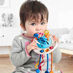 3 in 1 Pull String Teething Toy